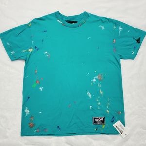 NWT Bossi Sportswear Vintage Style AHT Cotton T-Shirt Teal